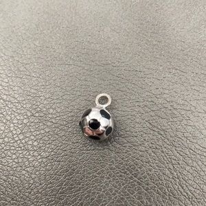 Sterling silver Soccer ball charm, excellent quality